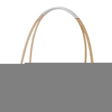 Imagem de Bothyi Cesta de frutas em bambu trançado, bandeja de servir com alça, portátil e multiuso, para uso doméstico, sala de jantar, café de Ano, Único 18x18cm