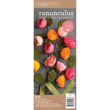 Imagem de Creativity Street Lia Griffith LG40003 Kit de papel crepe, flores de ranúnculo, tamanhos variados, cores podem variar 29 unidades