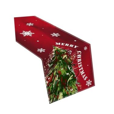 Imagem de predolo Caminho de mesa natalino versátil, moderno e portátil, ideal para mesas de jantar, festas e ocasiões especiais em casa.