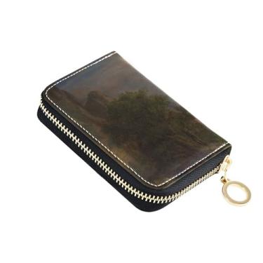 Imagem de Carteira feminina à prova de digitalização, porta-cartões de crédito, bloqueio RFID, Mar Egeu, Frederic Edwin, carteira com zíper