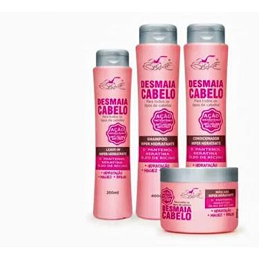 Imagem de Kit Capilar com Shampoo/Condicionador/Máscara/Leave-in Desmaia Cabelo BELKIT