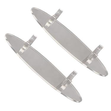 Imagem de Suporte de exibição de 2 peças, suporte de acrílico para mesa para pincel de maquiagem, com design minimalista simples para casa, escola, escritório (transparente)