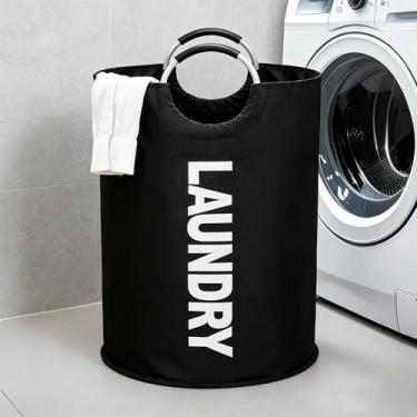 Imagem de Cesto de roupa suja 90L cesto de lavagem dobrável Cesto de roupas independente