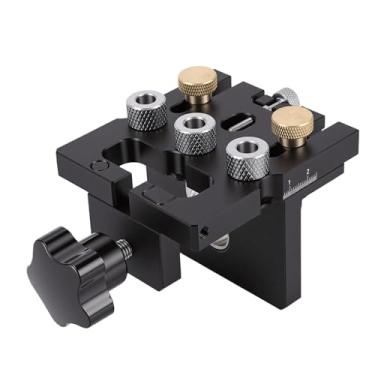 Imagem de YWBL-WH Gabarito Ajustável do Passador do Localizador de Perfuração Woodworking Com Adaptadores Bocado de Broca de 6mm 8mm 10mm Roda Excêntrica de 15mm para a Fabricação Armário