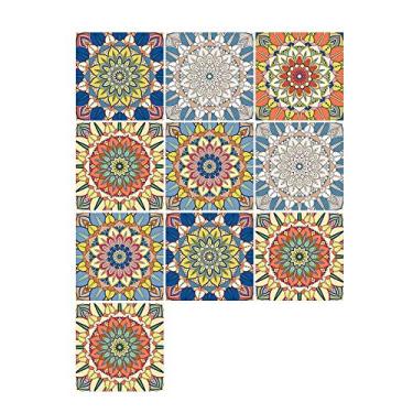 Imagem de 10 Peças Conjunto Adesivos de Parede Autoadesivos Arte Removíveis para Azulejos Painel Fundo da Cozinha Banheiro Decoração Residencial Fácil Aplicar D