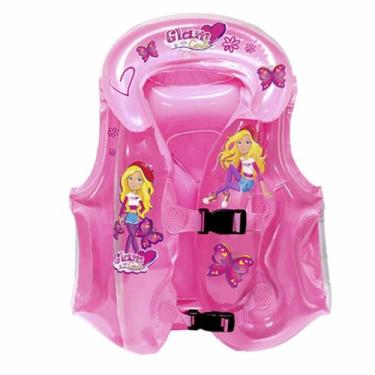 Imagem de Colete Inflável Infantil Piscina Praia Segurança Criança Cor:Rosa - Fu