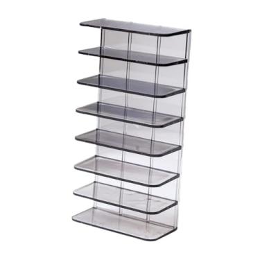 Imagem de Dynwave Caixa organizadora para armazenamento de carrinhos de brinquedo em escala 1/64, expositor para miniaturas, prateleira para carros, figuras de ação e, Preto Claro