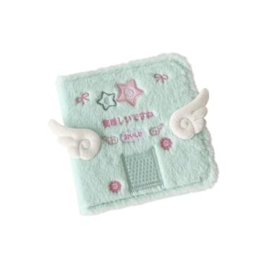 Imagem de Plush Photo Album Binder, Cute Soft Cover Folio Scrapbook with Replaceable Rages,Portable Multi-Pocket Memory Cards Book, Gift for Friends Family (Blue)