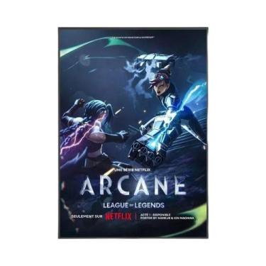 Imagem de Pôster Minimalista De Graffiti Da Temporada 2 De Jinx Arcane Em Tela P