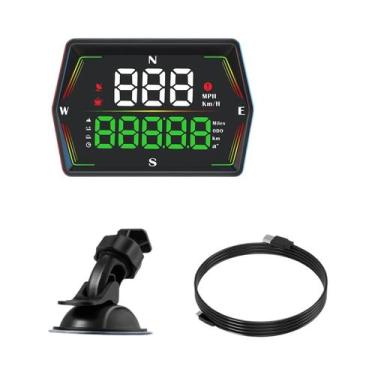 Imagem de Display Digital HUD G21 Com Fonte Grande, Velocímetro, Bússola, Hora, 