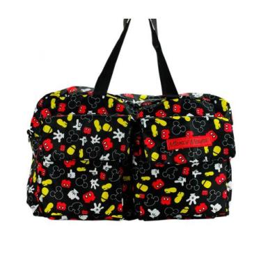 Imagem de Bolsa Preta Mickey Dobrável 32x47x21cm Disney