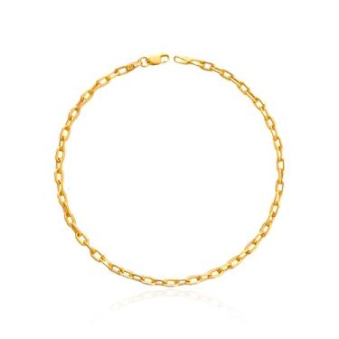 Imagem de Pulseira Masculina Cadeado Oca 2,8mm Ouro 18k 750 Legítimo c/Estojo