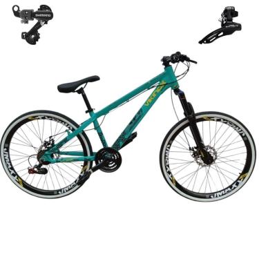 Imagem de Bicicleta 26 VikingX Tuff30 24v Cambios Shimano Pneu Slick Fino Faixa Branco1.50-Unissex