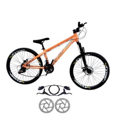 Imagem de Bicicleta 26 VikingX Tuff30 21v Freeride Freios Hidraulicos Comuns Pneu Slick Fino Preto1.50-Unissex