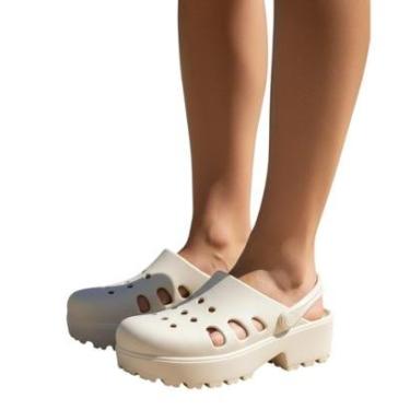 Imagem de Sandália Tamanco Feminino Babuche Sola Alta Confortável e Leve Moleca 5563100-Feminino