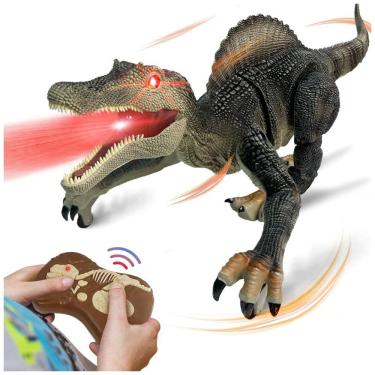 Imagem de Dinossauro Robô com Controle Remoto, Caminhada Realista, Rugidos e Spray de Vapor para Crianças Acima de 3 Anos, TALGIC