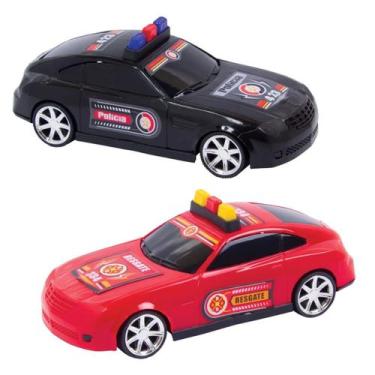 Imagem de Carrinho Infantil New Car Policia/Resgate na Caixa - Ref 139 - Bs Toys