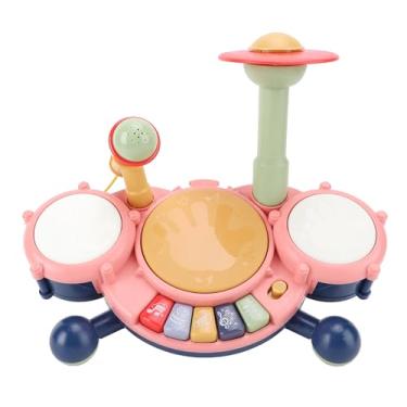 Imagem de KUIDAMOS Brinquedo de Tambor de Jazz Eletrônico de Desenho Animado Infantil para Educação Infantil, Tambor de Palmas Portátil Leve para Crianças Em Ambientes Internos e Externos, Material ABS Premium