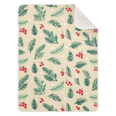 Imagem de Wassud Cobertor de bebê de folhas de azevinho para meninos e meninas, cobertor de bebê para recém-nascidos, essencial para recém-nascidos, cobertores macios 76 x 101 cm