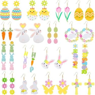 Imagem de Loetere 16 pares de brincos de acrílico para mulheres brincos de dia dos namorados brincos de professor brincos fofos pendentes presentes de dia dos namorados, acrílico e liga, Sem pedra preciosa