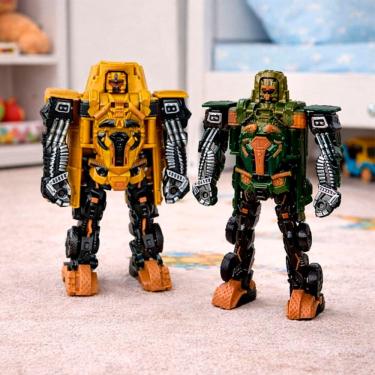 Imagem de Brinquedo Robô Soldado Transforma Carro Acessórios Kit 2pçs