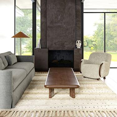 Imagem de Rugs USA Tapete de lã texturizada Arvin Olano x Chandy, 61 cm x 91 cm, marfim