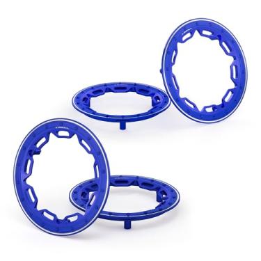 Imagem de TREAL Capa de placa de roda dianteira de alumínio 7075 para carro de areia Traxxas Pro Scale (azul)