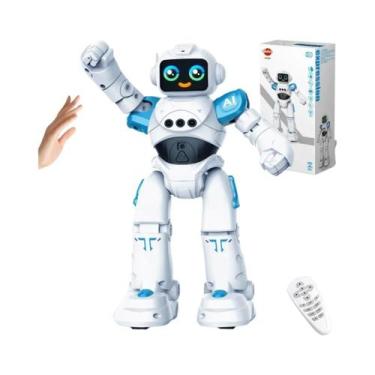 Imagem de Brinquedo Robô Inteligente RC Com Voz Para Crianças, Robô Emo Com Sens