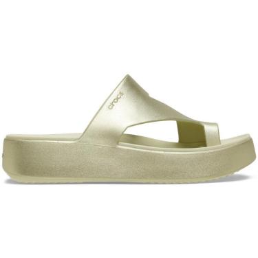 Imagem de Sandália Crocs Getaway Platform Toe Loop Champagne Metallic-Feminino