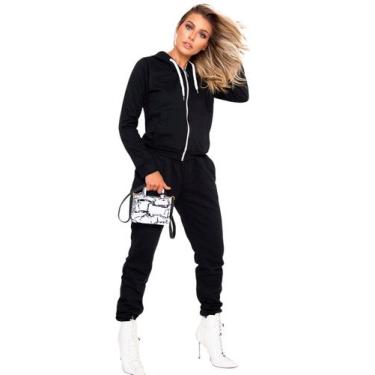 Imagem de Conjunto abrigo de frio blusa e Calca Agasalho Moda Gringa  - Gisele F