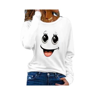 Imagem de Camiseta Feminina Solta E Confortável De Algodão Com Estampa Gráfica D