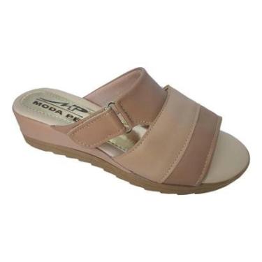 Imagem de Sandália Feminina Tamanco Regulável Anabela Super Conforto Moda Pé-Feminino