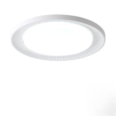 Imagem de Luminária de teto LED redonda, moderna e simples, em acrílico, para sala de estar, sala de jantar, escritório, quarto ou quarto infantil. Lustre com regulagem contínua de intensidade de luz,