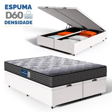 Imagem de Cama Box Baú com Colchão de Espuma D60 Double Face Guarda Costas Comfort Force Probel Queen 158cm