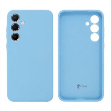 Imagem de Capa Aveludada Anti Impacto 3 Camadas com Proteção Reforçada Compatível com Galaxy M55 (Azul Celeste)