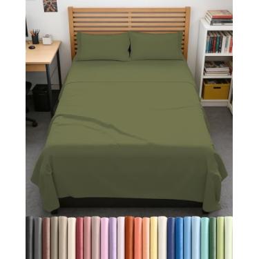 Imagem de Jogo de lençol casal GG extra longo estendido casal GG - confortável, respirável e refrescante - cabe em colchões de 20 a 40 cm com bolsos profundos - 137 x 203 cm - Roupa de cama luxuosa macia, sem