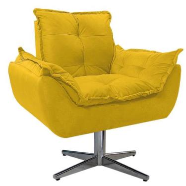 Imagem de Poltrona Opala Base Giratória de Metal Sintético - Amarena Móveis, Ama