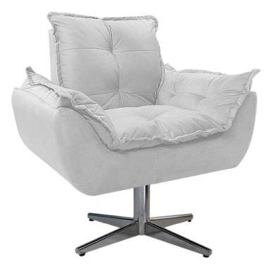 Imagem de Poltrona Opala Base Giratória de Metal Sintético - Amarena Móveis, Bra