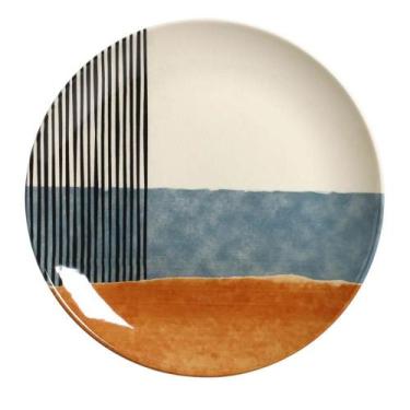 Imagem de Prato Fundo de Cerâmica 21cm Abstrata Porto Brasil Coup