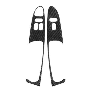 Imagem de REPAIROCK Tampa de acabamento de painel de interruptor de elevação de janela para Ford para Mustang 2001-2004 Botão de controle de janela de porta de carro dianteiro traseiro acessórios interiores