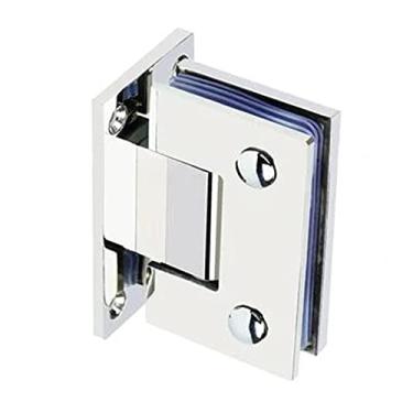 Imagem de Dobradiça de porta de vidro sem moldura braçadeira de dobradiça de porta aço inoxidável prata brilhante (Mirror 90)