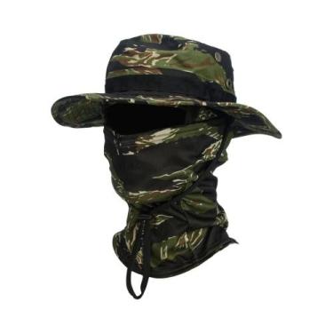 Imagem de Chapéu De Sol Masculino De Aba Larga 2 Peças/Conjunto Balaclava Boonie