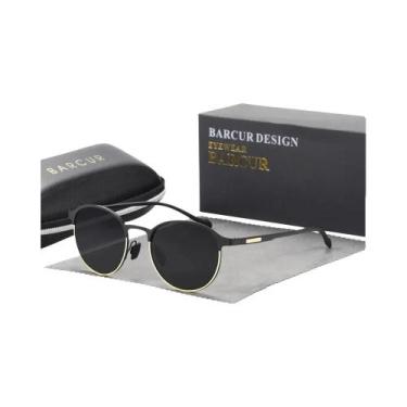 Imagem de Óculos De Sol Redondos Polarizados Femininos BARCUR TR90 Fashion Drivi