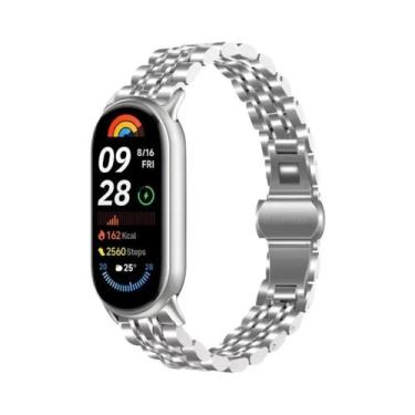 Imagem de Pulseira De Metal Em Aço Inoxidável Para Xiaomi Mi Band 10 9 8 Smartwa