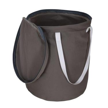 Imagem de Cesto Organizador Tramontina Em Lona Cinza Com Fechamento à Fecho