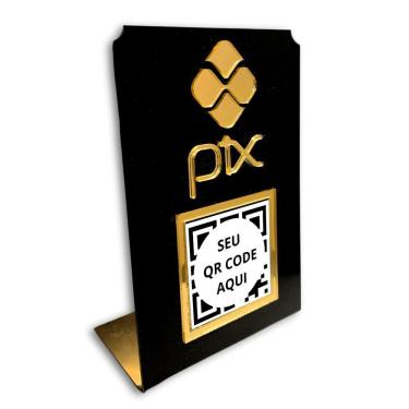 Imagem de Display Placa Qrcode De Pagamento Pix Em Acrílico 10x15