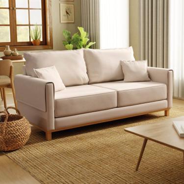 Imagem de Sofá 3 Lugares 200cm Ananda Cabecasa Madeiraoriginals Bege