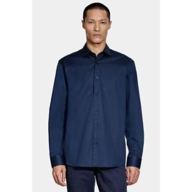 Imagem de Camisa Aramis Slim Tricoline Algodão Manga Longa Marinho-Masculino