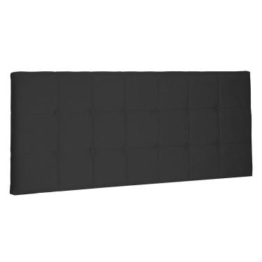 Imagem de Cabeceira Painel Estofada Cama Box Casal 140cm Suede Preto
