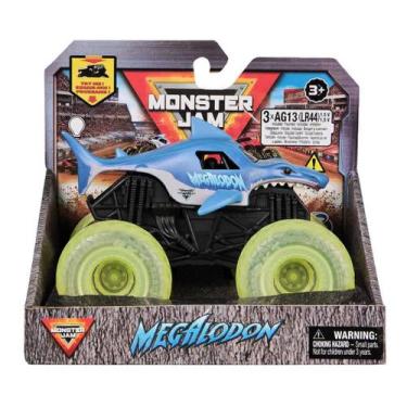 Imagem de Carrinho Monster Jam 143 Com Rodas Neon Com Luz Sunny Brinquedos, Mega